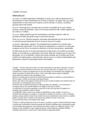 preguntas de la obra de las bodas de sangre