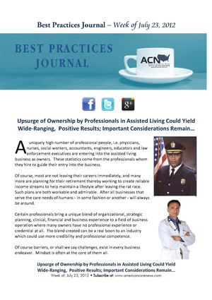 Best Practices Journal 07-23-12 - Professionals Entering Assisted Living