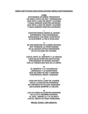 HIMNO INSTITUCION EDUCATIVA ANTONIO DERKA