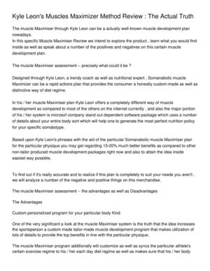 Kyle Leon's Muscles Maximizer Method Review _ The Actual Truth