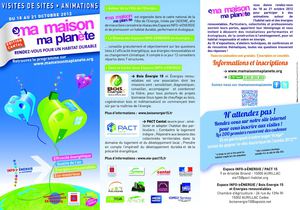 Ma maison ma planète 2012 - Programme de l'édition Cantal