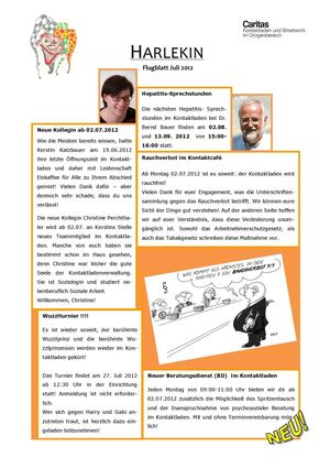Harlekin Flugblatt Juli 2012