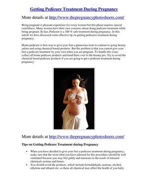 Getting Pedicure Treatment During Pregnancy