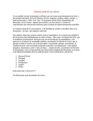 PROCESADOR DE PALABRAS
