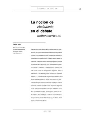 Noción de Ciudadanía en el debate latinoamericano