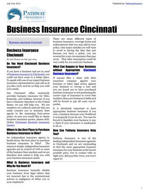 Business Insurance Cincinnati