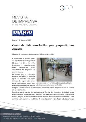 Revista de Imprensa de 01 Agosto de 2012