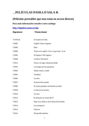Películas Sala B