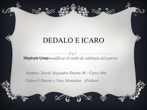 DÉDALO E ÍCARO