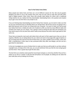 Unique Tattoo Fonts Online