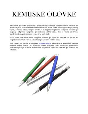 Kemijske olovke