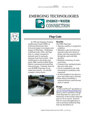 Flap Gate - Irrigation Training and Research  