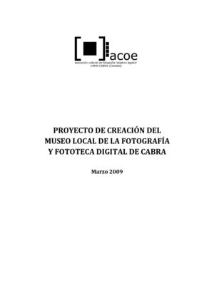 Proyecto Fototeca y Museo de la Fotografía de Cabra