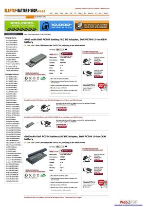 11.1V 6 cells Li-ion OEM battery for Dell PC764, shipping to the whole world!
