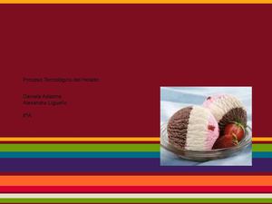 Proceso Tecnológico del Helado