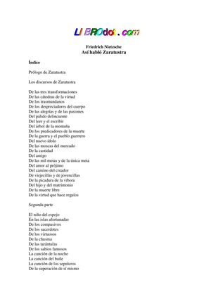 NIETZSCHE Asi hablo Zaratustra