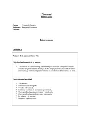 Planificación de 1 año