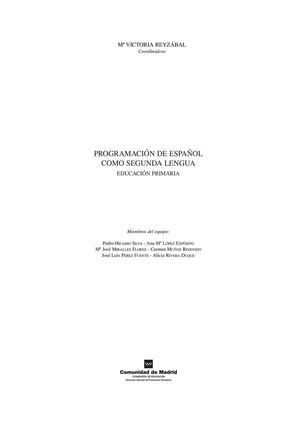 Programación de español como segunda lengua