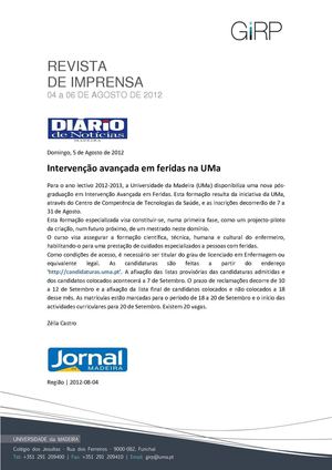Revista de Imprensa de 04 a 06 Agosto de 2012