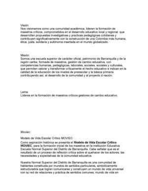 vision, mision,lema y moviec