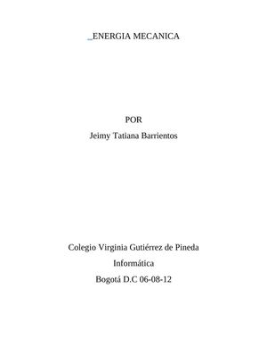 ENERGIA MECANICA