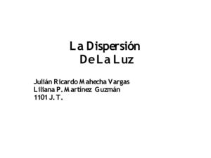 Prisma De Agua ((Principios De La Luz))