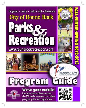 Fall, Winter, Spring 2012-2013 Program Guide