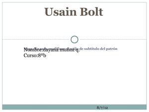 Usain Bolt el atleta 