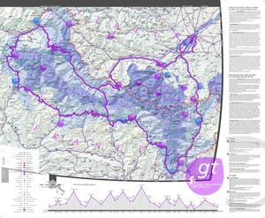 Carte du Grand Tour à Vélo Mercantour Alpi Marittime