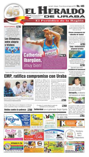 EL HERALDO DE URABA EDICION 465 PRIMERA SEMANA DE AGOSTO