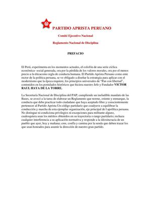 Reglamento de Disciplina PAP