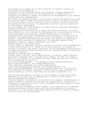 Arte terapia  en infantes y jóvenes con trastornos del neurodesarrollo. 