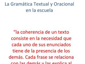 Gramática Textual y Oracional