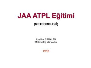 14- Rüzgar ( Wind ) - JAA ATPL METEOROLOGY - Ibrahim CAMALAN