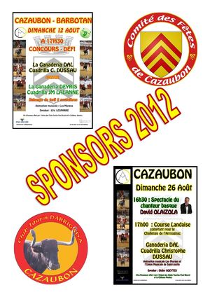 Sponsors de CAZAUBON 2012