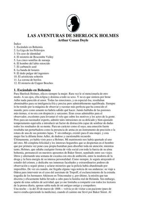 LAS AVENTURAS DE SHERLOCK HOMLES