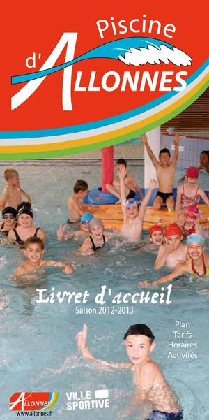 Livret d'accueil piscine municipale d'Allonnes 2012-2013