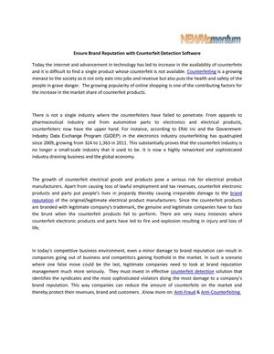 Ensure Brand Reputation with Counterfeit Detection Software