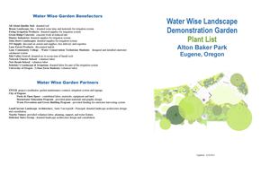 Water Wise Landscape Demonstration Garden Plant List - Eugene, Oregon
