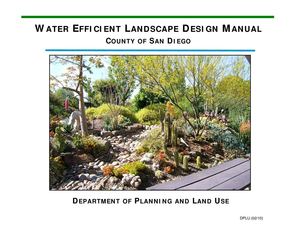 Water Efficient Landscape Design Manual - County of San Diego