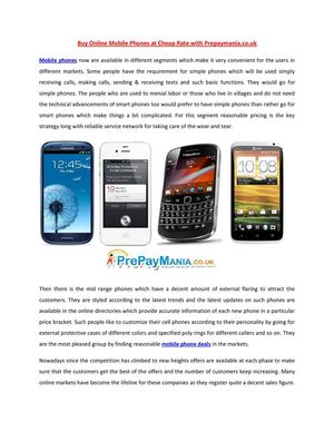 Mobile Phones - Prepaymania.co.uk