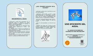 PLEGABLE USO DEL AGUA