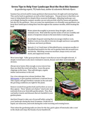 Calaméo - Seven Tips to Help Your Landscape Beat the Heat this Summer