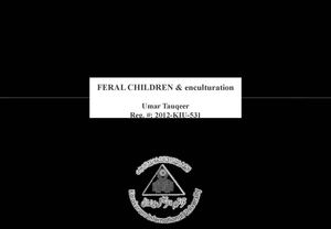 A Case Study of Two 'Feral Children'