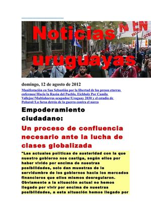 Noticias Uruguayas domingo 12 de agosto del 2012
