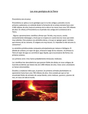 Las eras geológicas de la Tierra