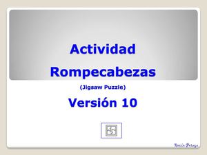 Actividad Rompecabezas (Jigsaw Puzzle) XO