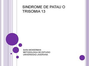 sindrome de patau