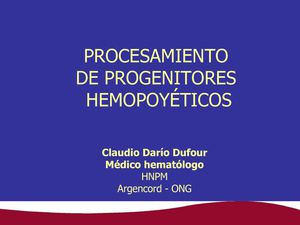 Células Madre Hematopoyéticas