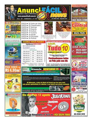 Anuncifacil Edição 175 ► 10/08/2012 